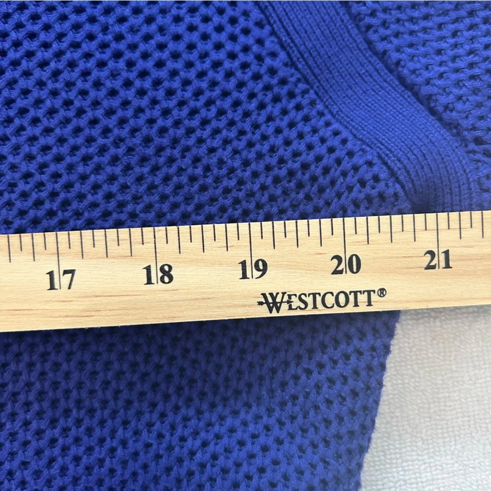 Lauren Ralph Lauren Waffle Knit 100% Cotton Hoodie Purple/Blue Size Large - Picture 13 of 16